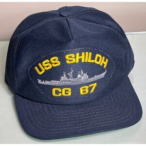 Vtg USS Shiloh CG 67 Hat USA Made Military Navy Battleship Memorabilia Cap